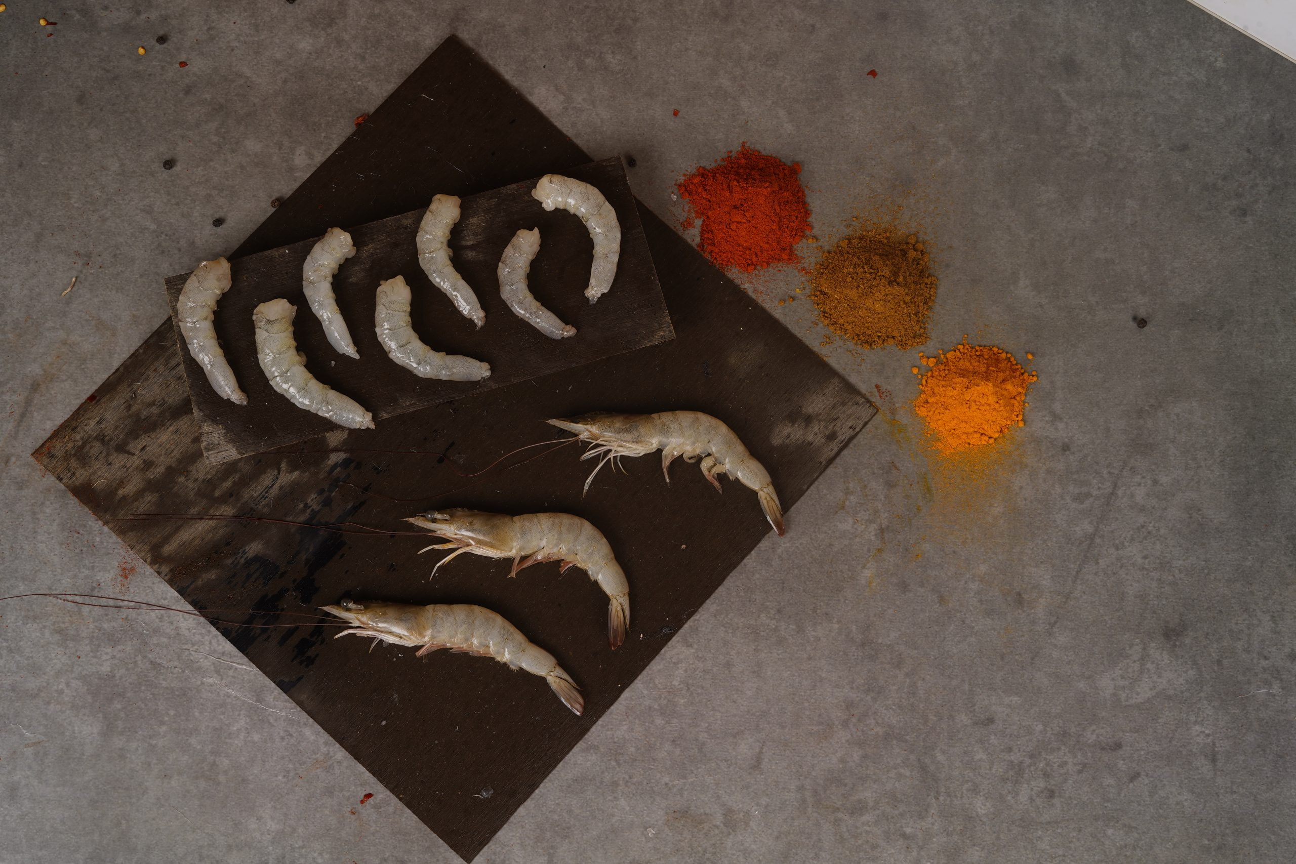 Prawns in sea food